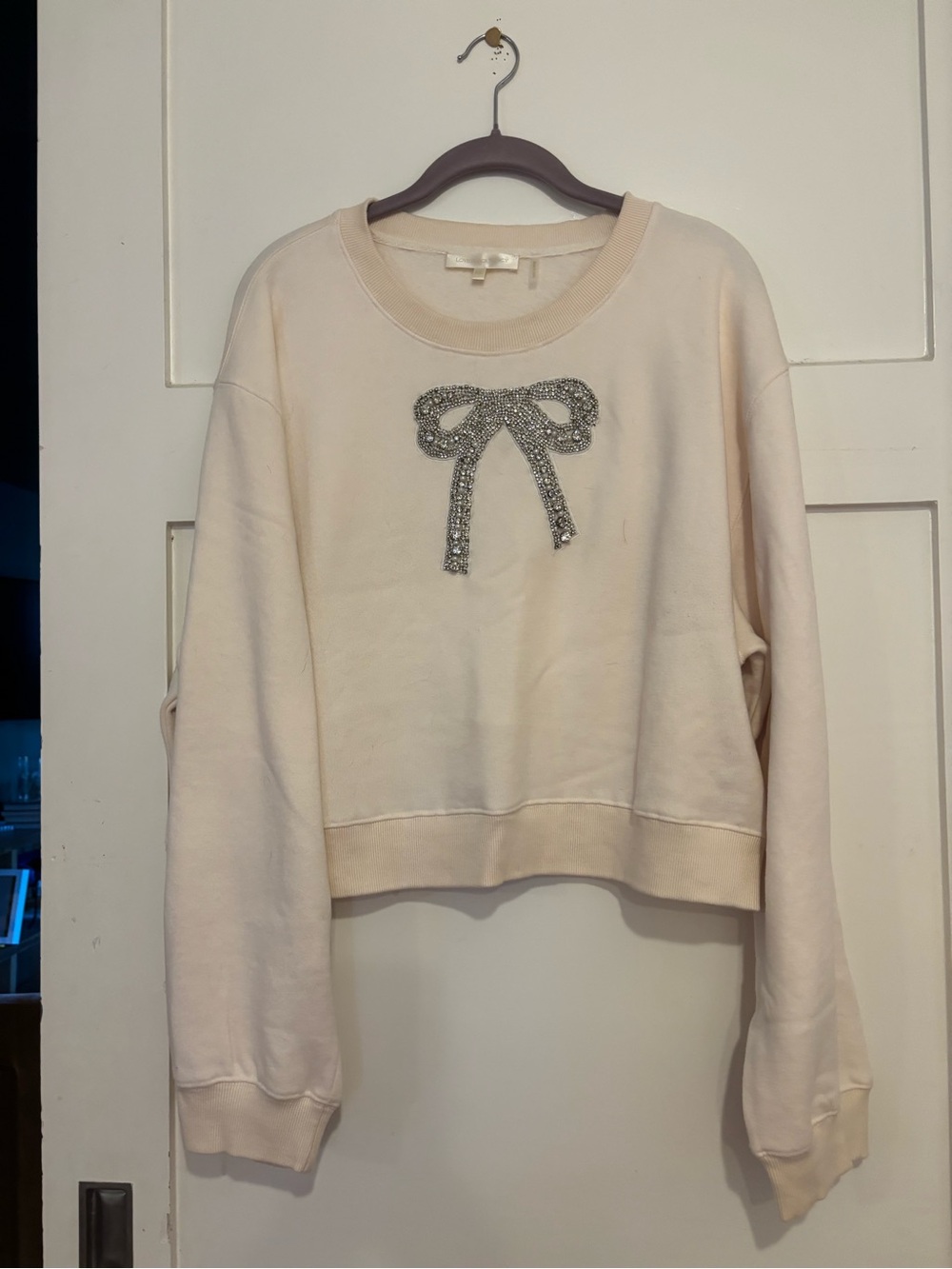 LoveShackFancy Rylan embellished Bow Sweatshirt